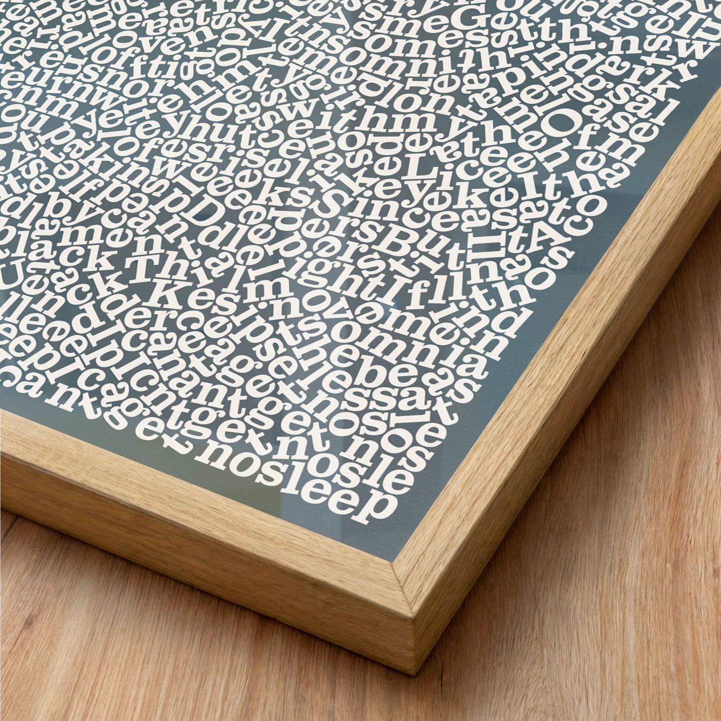 Custom Song Lyric Print (Natural Frame)