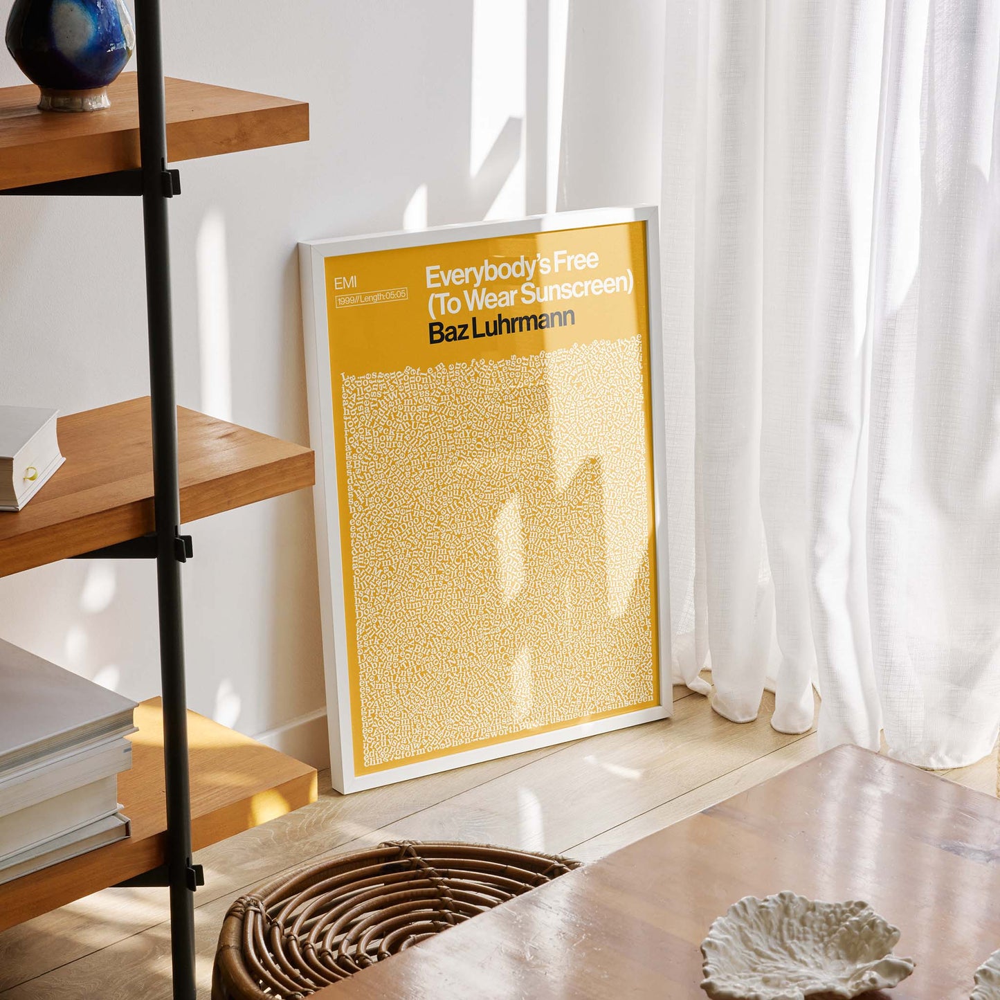 Custom Song Lyric Print (White Frame)