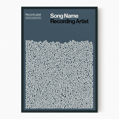 Custom Song Lyric Print (Black Frame)