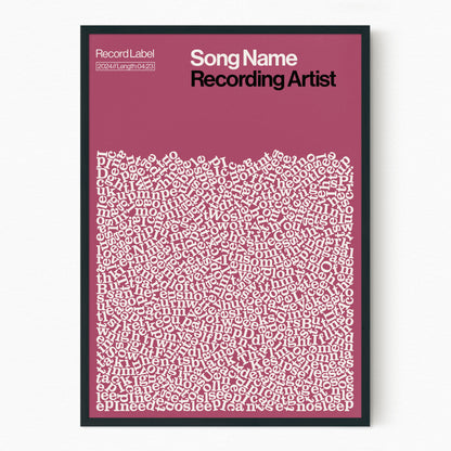 Custom Song Lyric Print (Black Frame)
