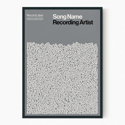 Custom Song Lyric Print (Black Frame)
