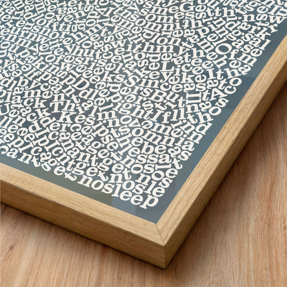 Custom Song Lyric Print (Natural Frame)