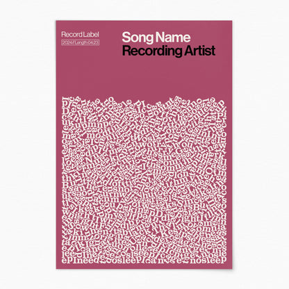 Custom Song Lyric Print (no frame)