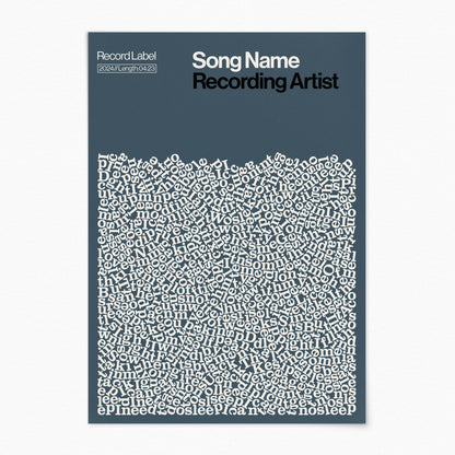 Custom Song Lyric Print (no frame)