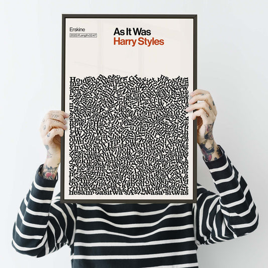 Custom Song Lyric Print (Black Frame)